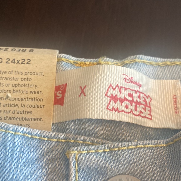 LEVIS X Disney MICKEY MOUSE 511 Slim Youth Jeans Disney Ltd Edition Size 8 - Picture 8 of 12